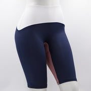 Navy, rose, and grey Eques Pante riding underwear